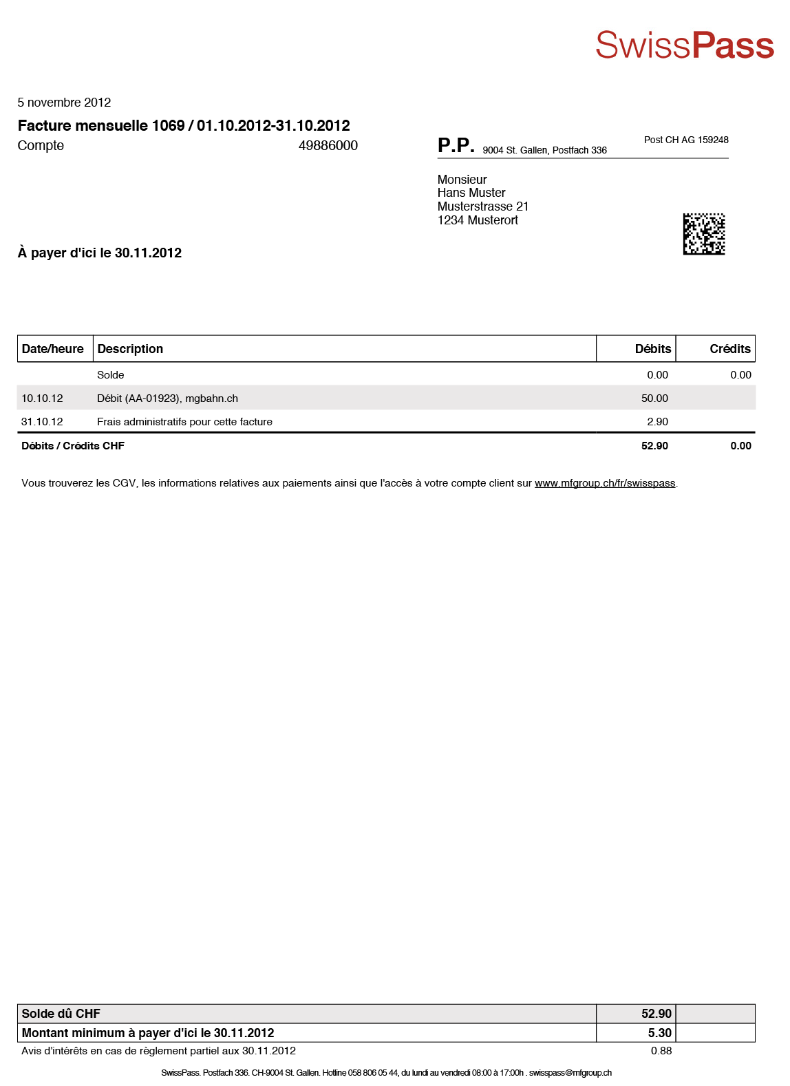 Invoice Front